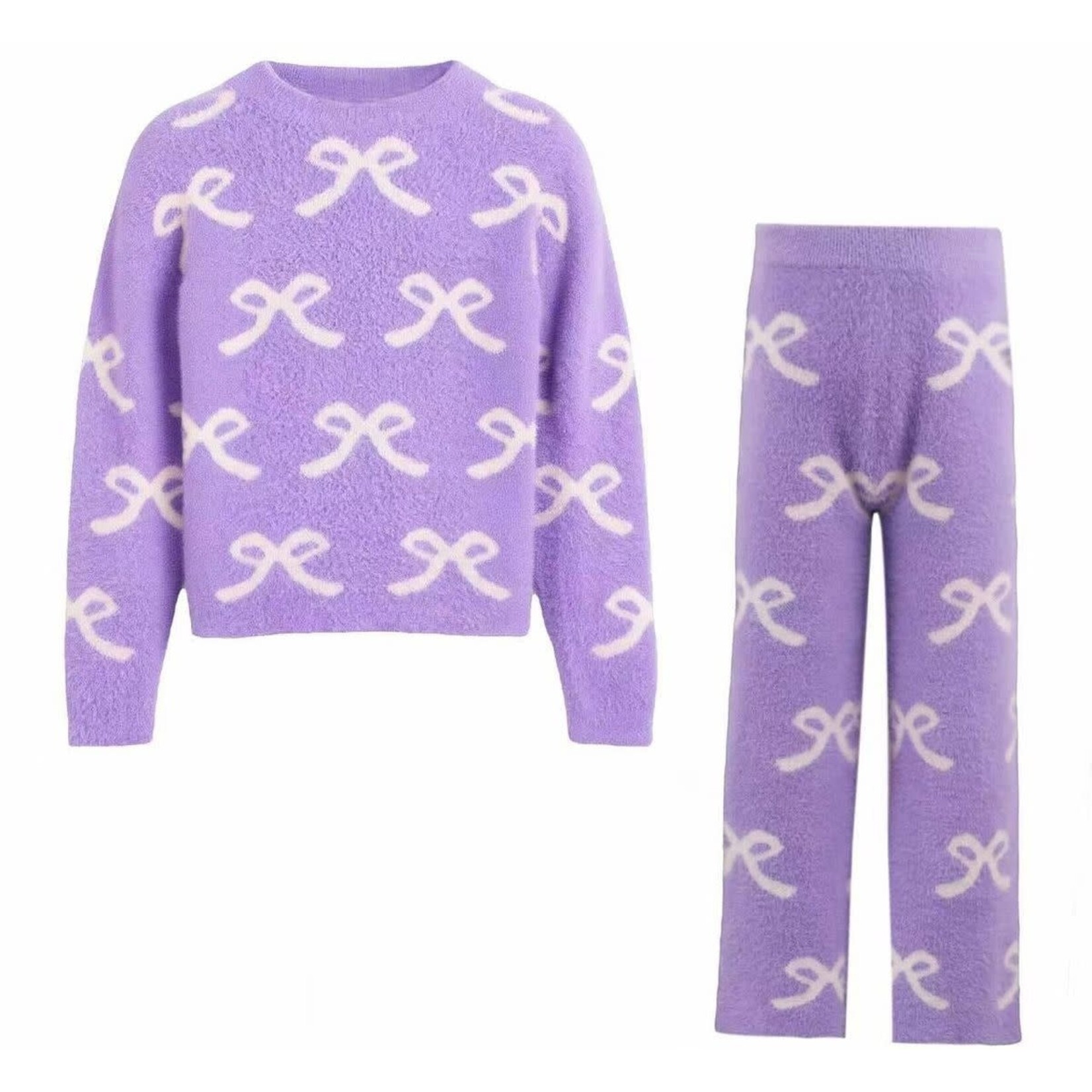 Lola & The Boys Lola & The Boys Lavender Pretty In Bows Fuzzy Set
