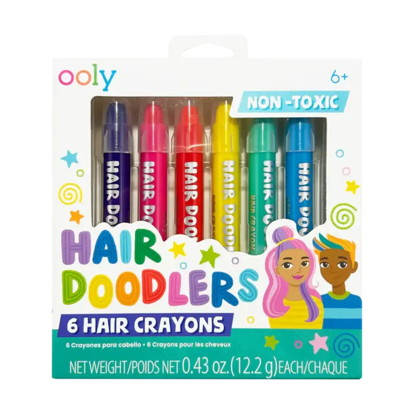 Ooly Ooly Hair Doodlers 6 Hair Crayons