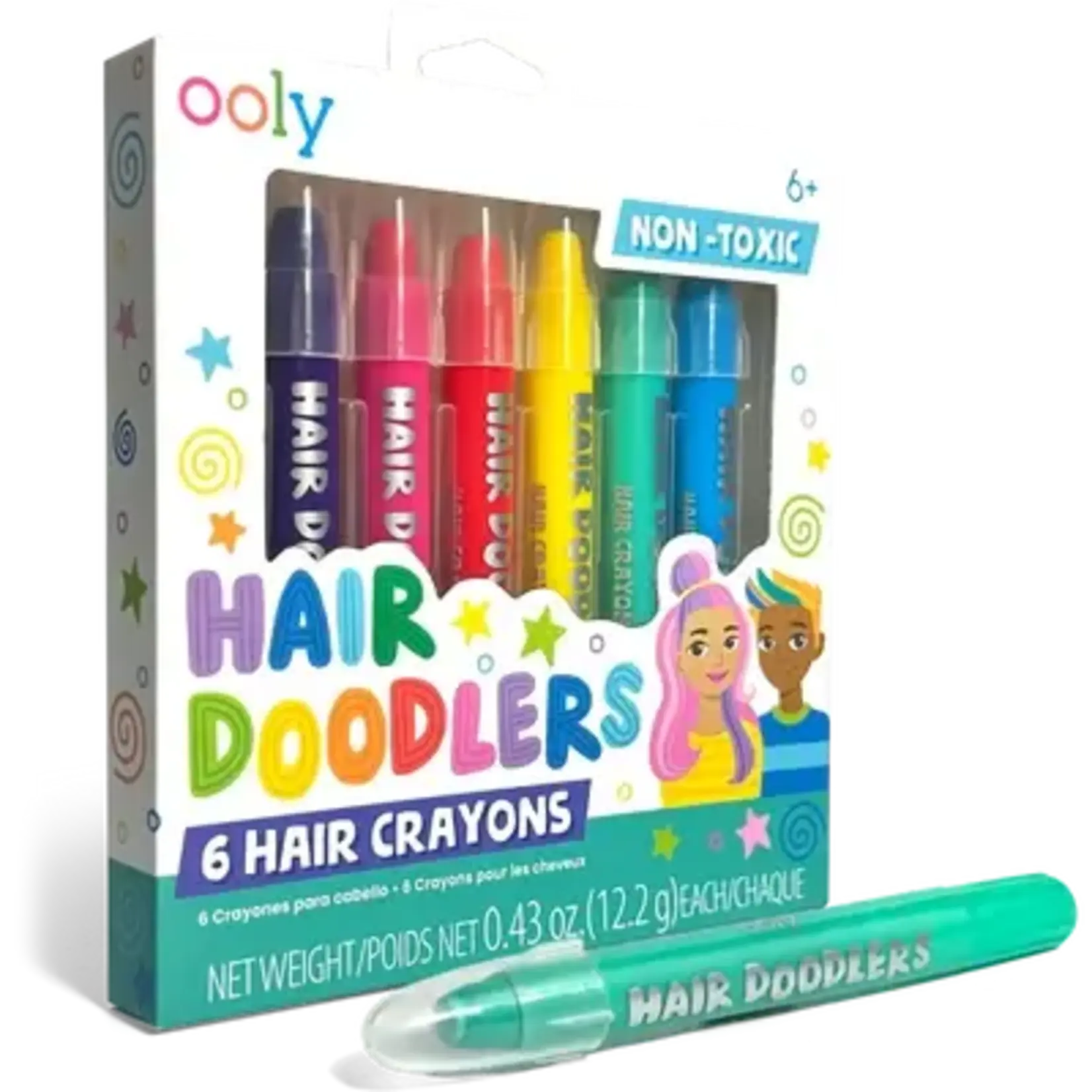 Ooly Ooly Hair Doodlers 6 Hair Crayons
