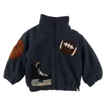 Oh Baby! Oh Baby Navy Heather Sports Applique Felt Tahoe Jacket