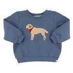 Oh Baby! Oh Baby Dusty Blue Lab Bandana Brooklyn Boxy Sweatshirt