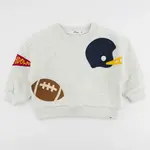 Oh Baby! Oh Baby Heather Gray Sports Applique Charlie Sweatshirt