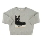 Oh Baby! Oh Baby Heather Gray Hockey Crew Knitted Sweater