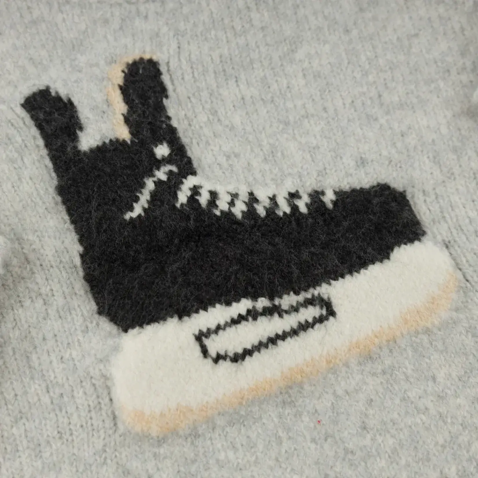 Oh Baby! Oh Baby Heather Gray Hockey Crew Knitted Sweater