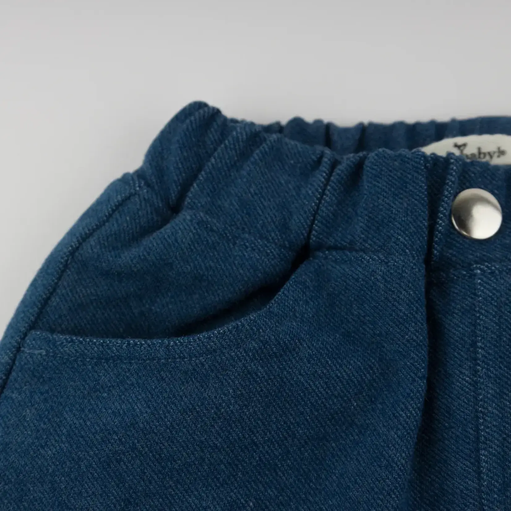 Oh Baby! Oh Baby Dark Wash Mini Tartan Red Lined Denim Jeans