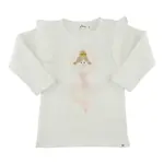 Oh Baby! Oh Baby Cream Ballerina Applique Millie L/S Tee