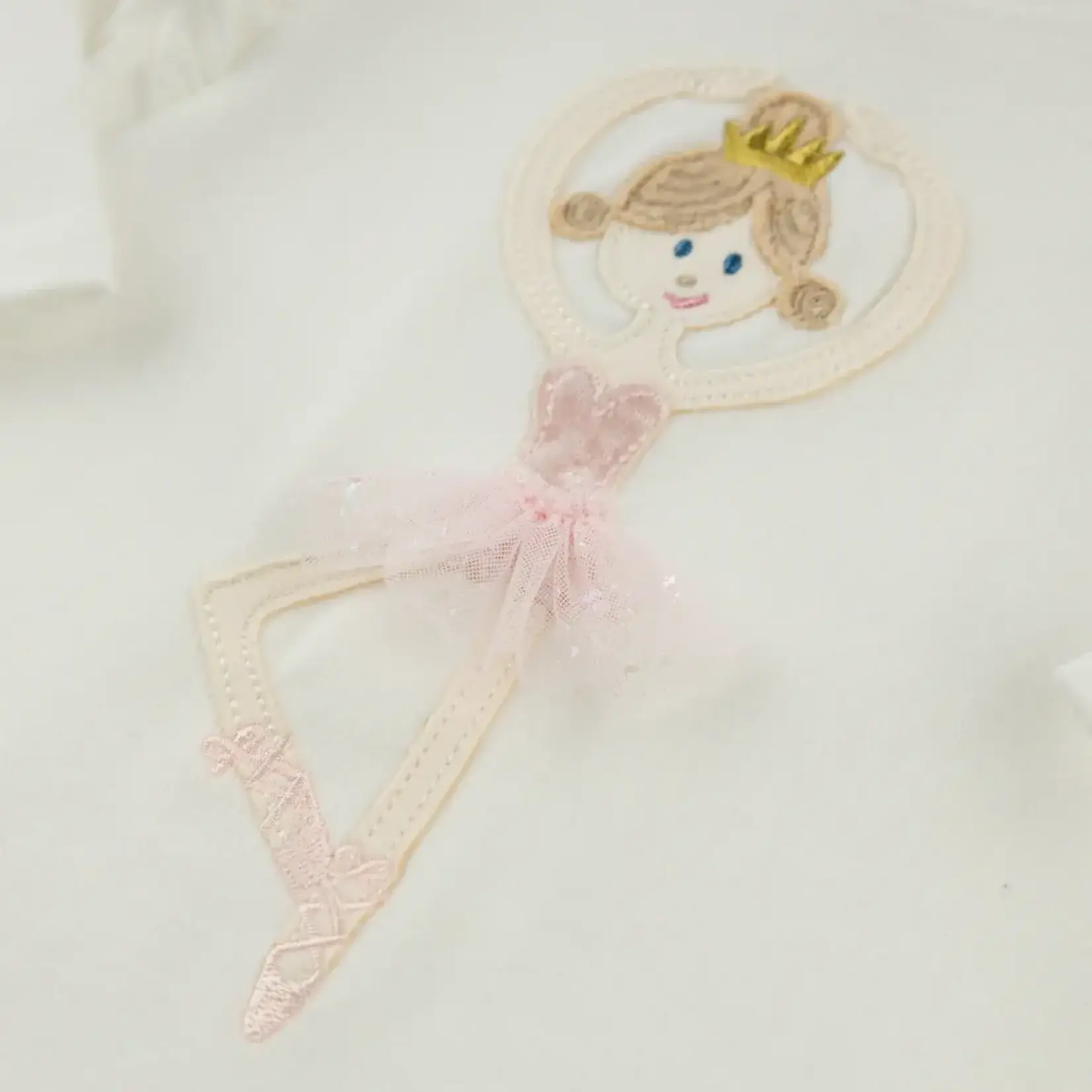 Oh Baby! Oh Baby Cream Ballerina Applique Millie L/S Tee