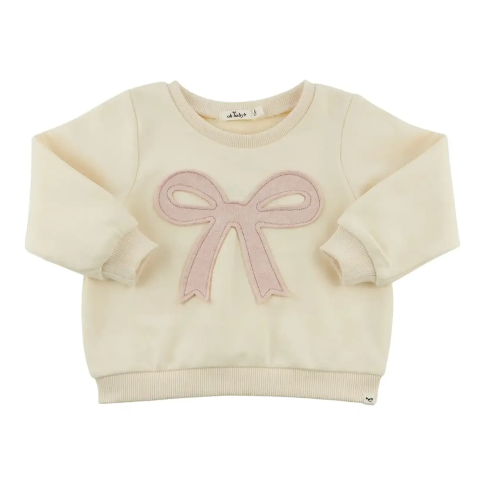 Oh Baby! Oh Baby Sugar Cookie Bow Applique Brooklyn Boxy