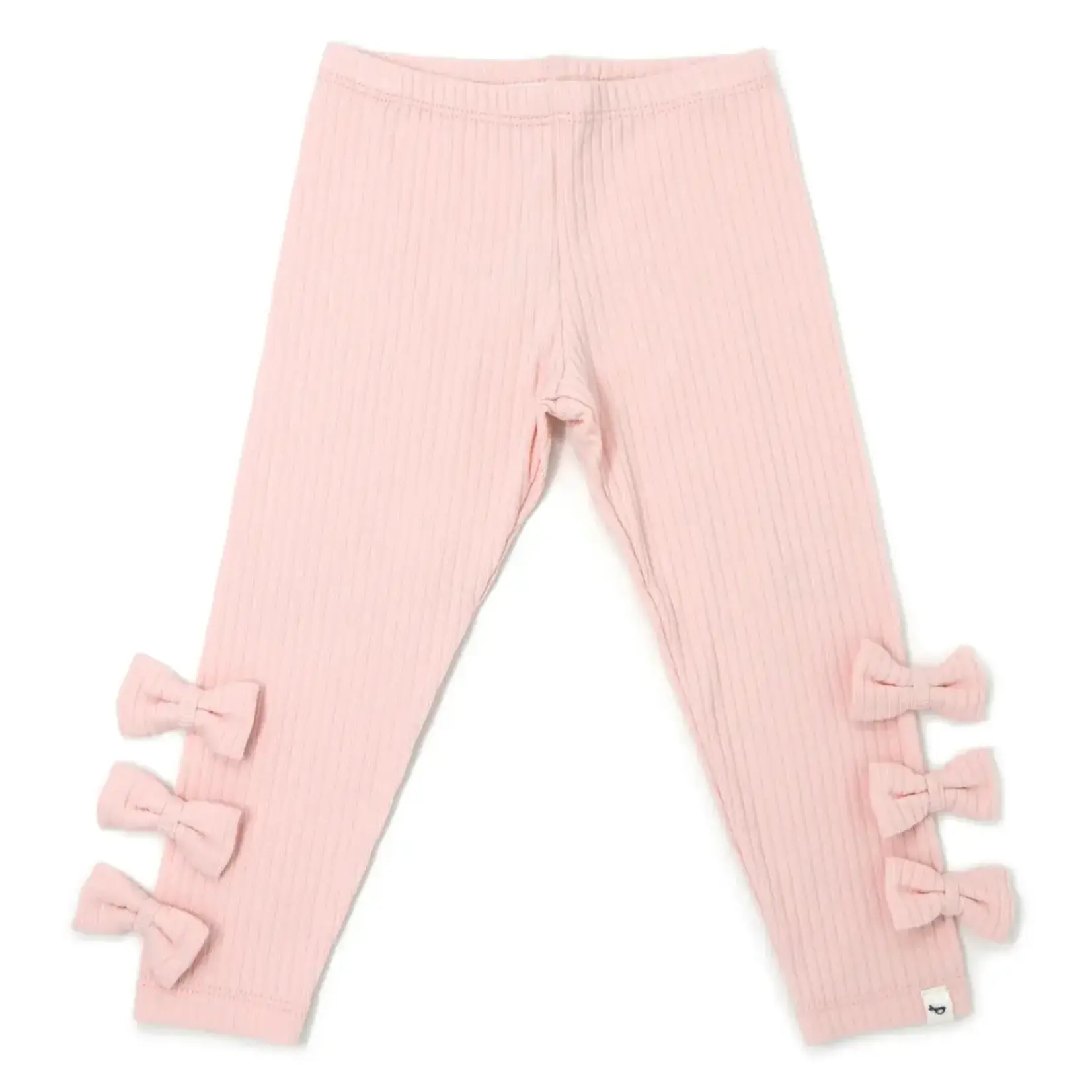 Oh Baby! Oh Baby Pale Pink Bow Legging Wide Rib