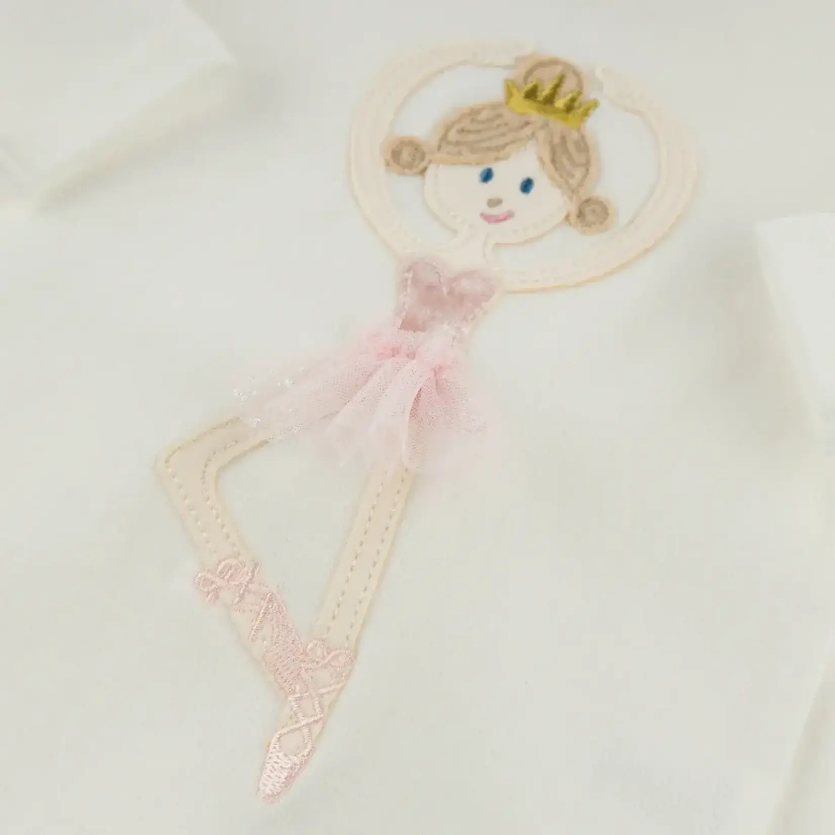 Oh Baby! Oh Baby Cream Ballerina Applique 2pc Set