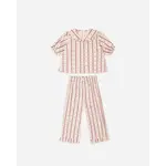 Rylee + Cru Rylee & Cru Antique Candy Cane Lane Ruffle Pajama