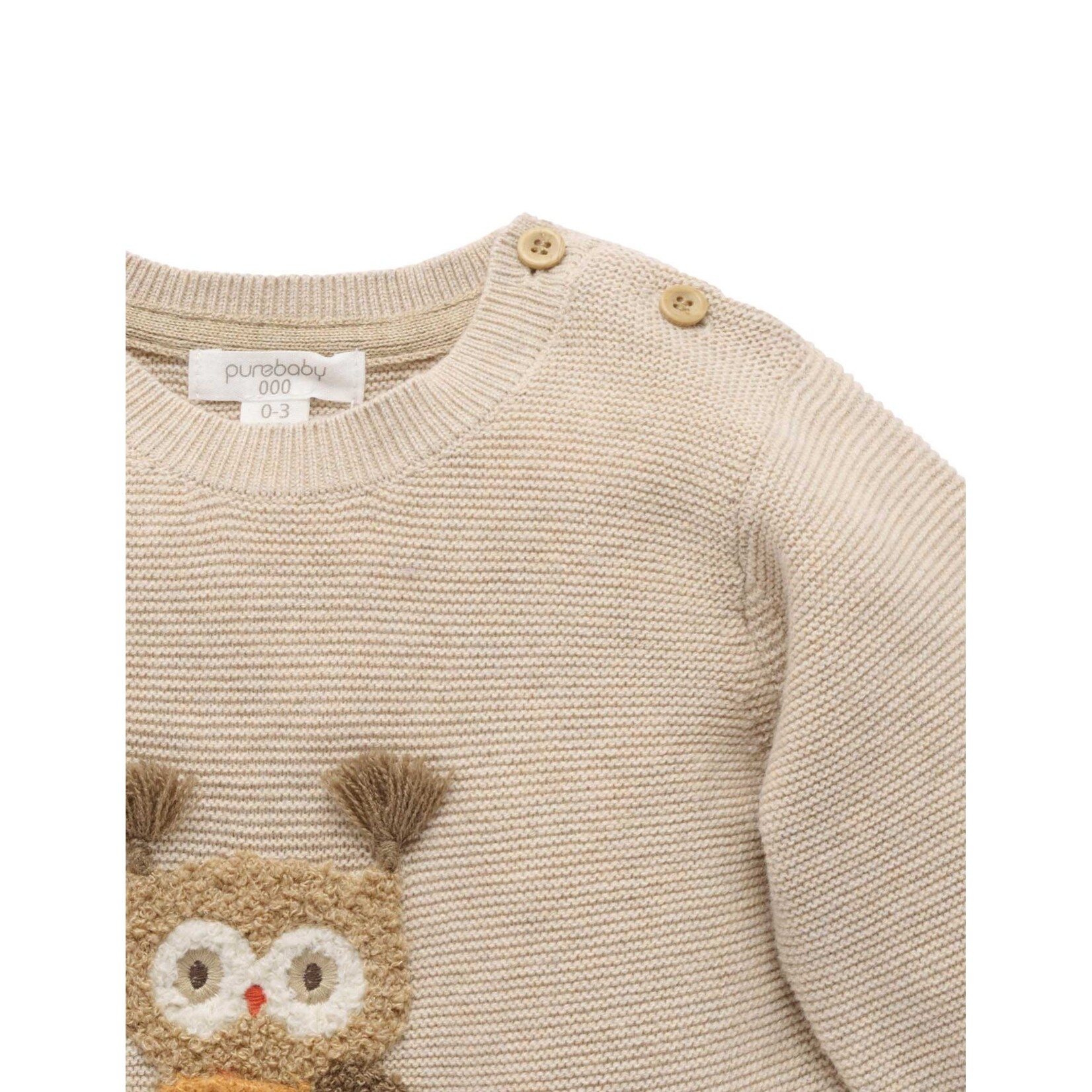 Purebaby Purebaby Oatmeal Melange Magical Forest Jumper & Acorn Legging Set
