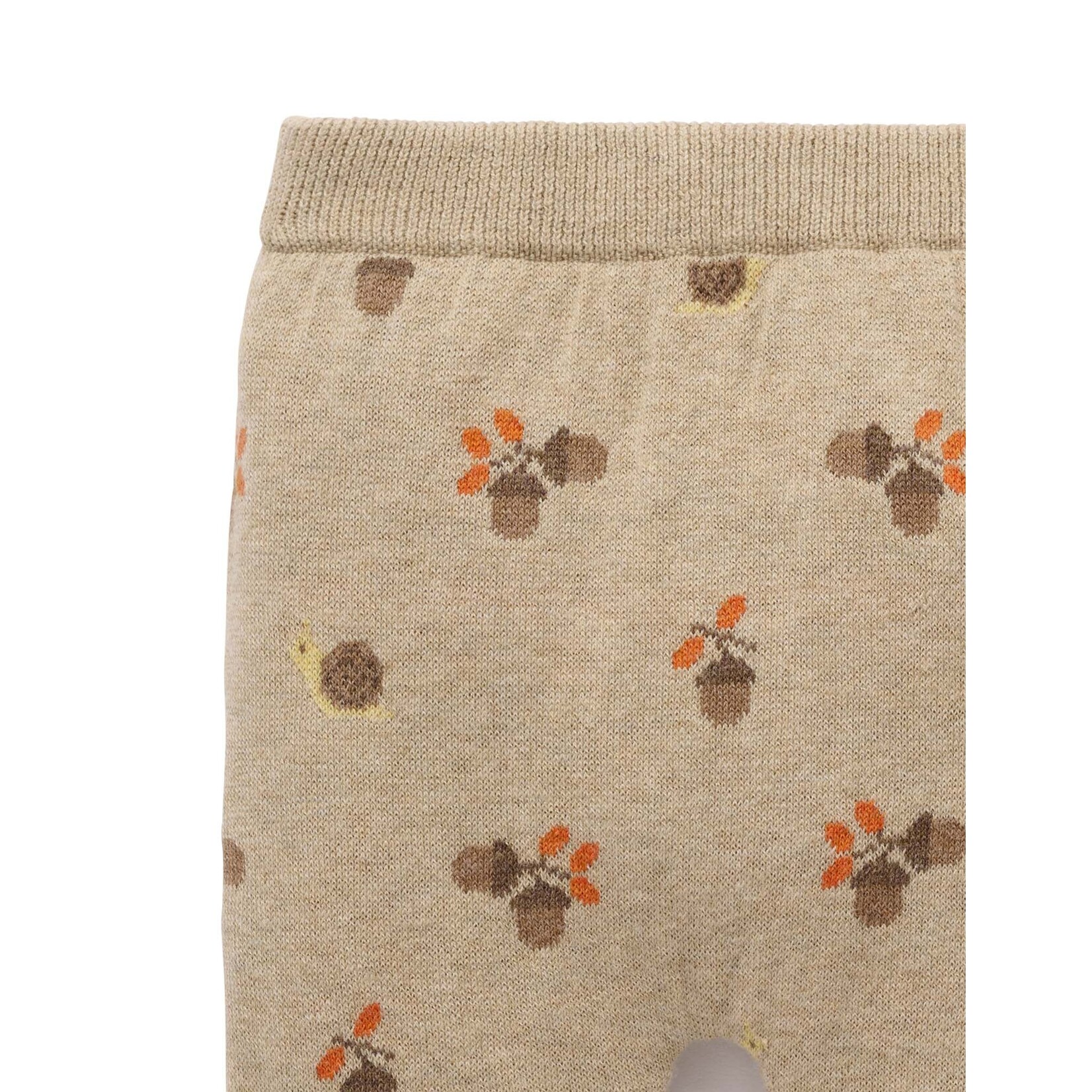 Purebaby Purebaby Oatmeal Melange Magical Forest Jumper & Acorn Legging Set