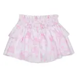iscream Iscream Pink Toile Shirred Tiered Skort