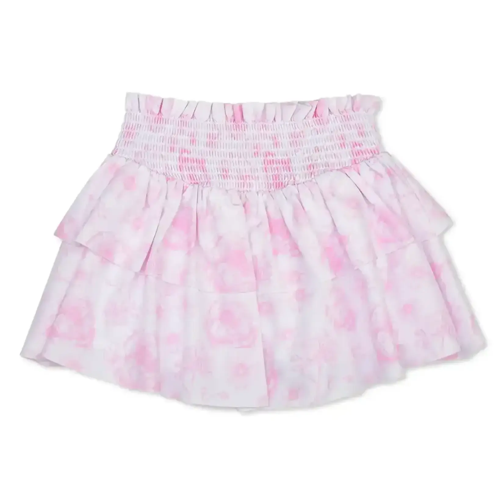 iscream Iscream Pink Toile Shirred Tiered Skort