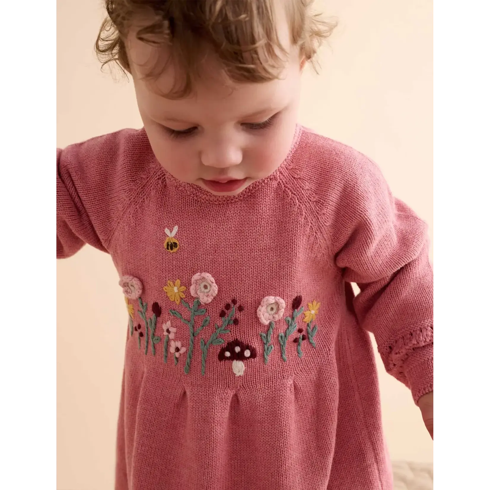 Purebaby Purebaby Lily Pilly Melange Cosy Knitted Dress