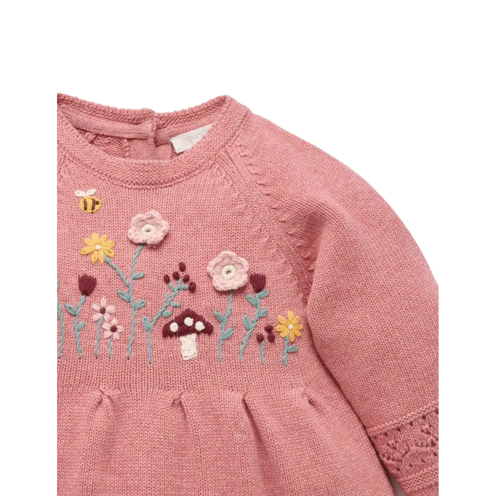 Purebaby Purebaby Lily Pilly Melange Cosy Knitted Dress
