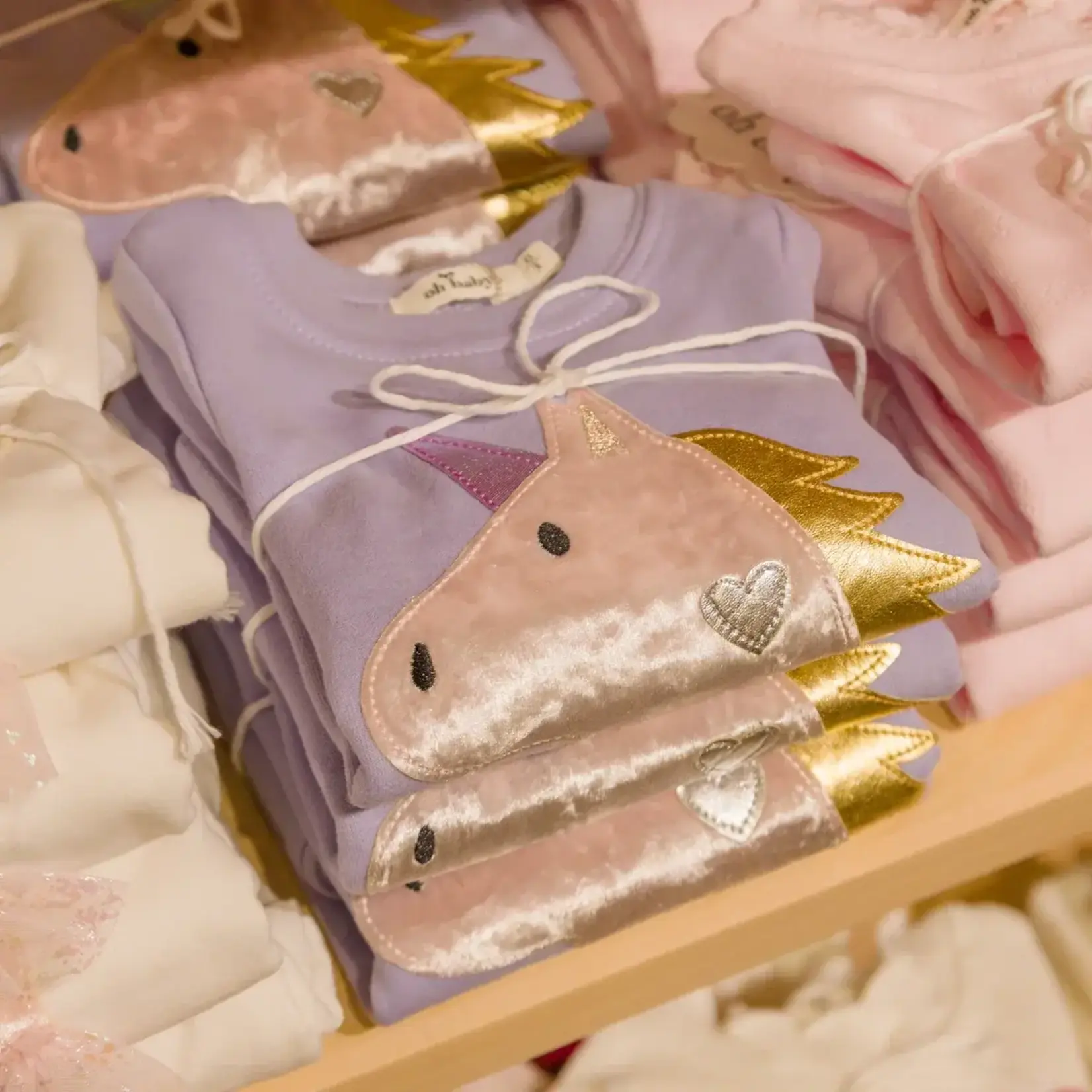 Oh Baby! Oh Baby Lavender Unicorn Head Applique 2pc Set