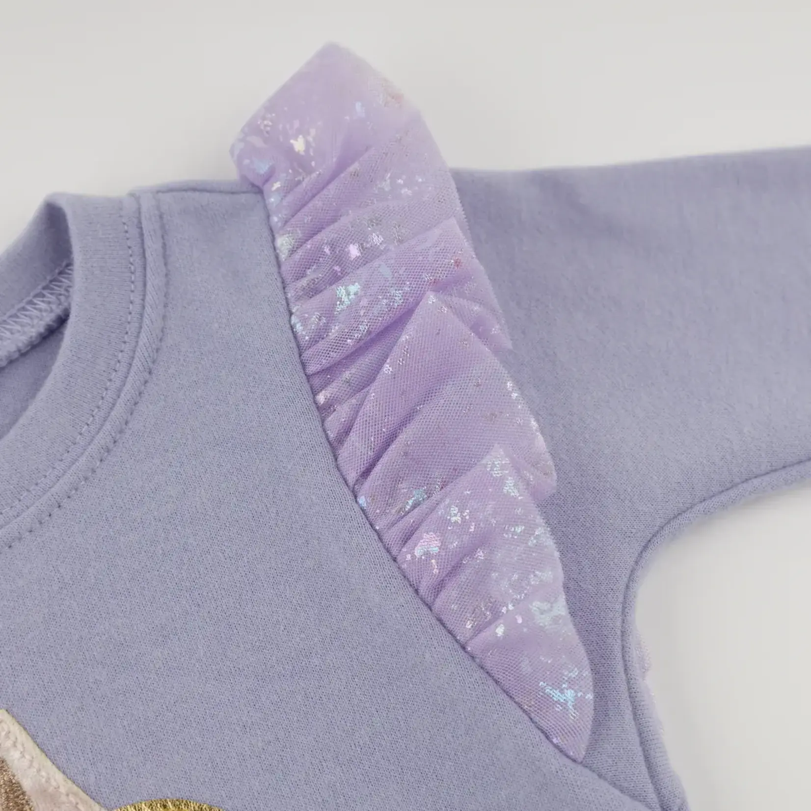 Oh Baby! Oh Baby Lavender Unicorn Head Applique Millie L/S Tee