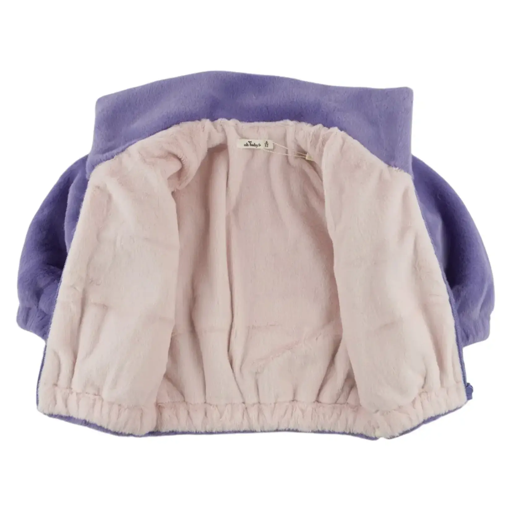 Oh Baby! Oh Baby Lavender Metallic Unicorn Applique Tahoe Coat