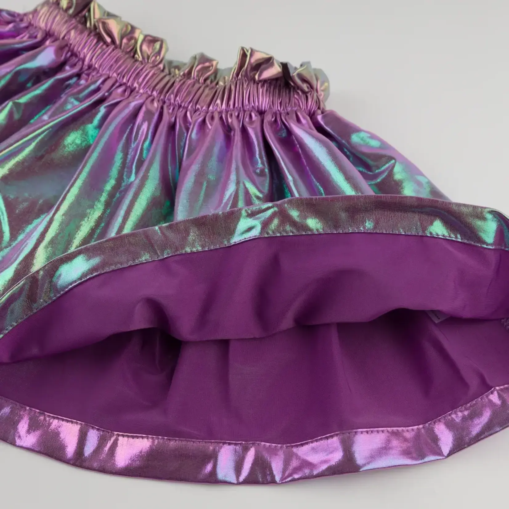 Oh Baby! Oh Baby Iridescent Pink Metallic Flora Skirt