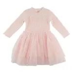 Oh Baby! Oh Baby Barely Pink Mini Bow Rib Aria Tutu Dress