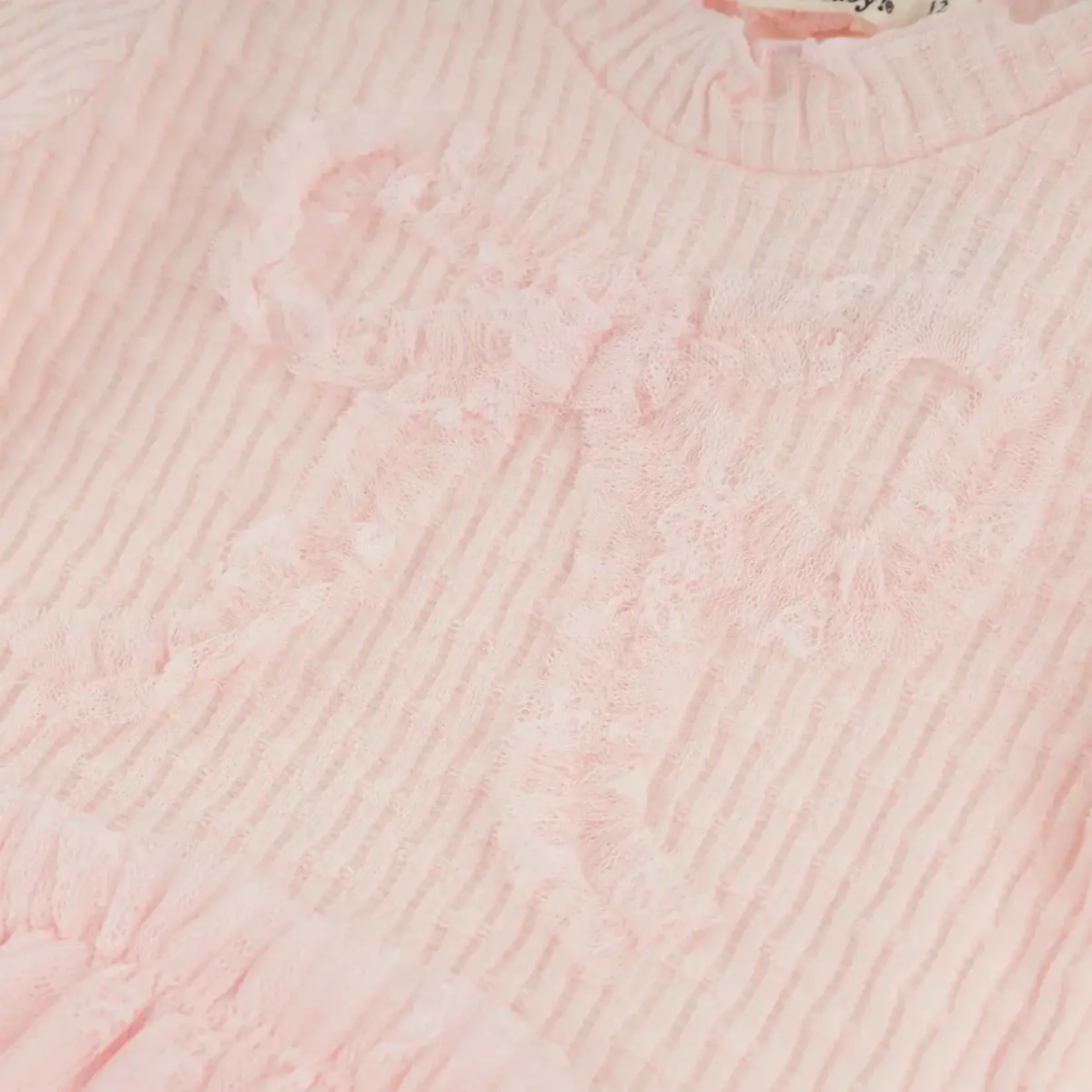 Oh Baby! Oh Baby Barely Pink Mini Bow Rib Aria Tutu Dress