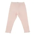 Oh Baby! Oh Baby Barely Pink Mini Bow Rib Lettuce Edge Legging
