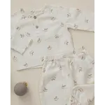 Quincy Mae Quincy Mae Natural Rocking Horse Zion Shirt And Woven Pant Set