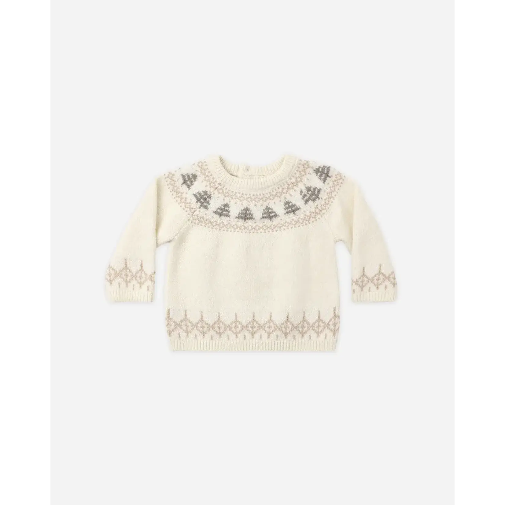 Quincy Mae Quincy Mae Natural Tree Fair Isle Rez Sweater & Spruce Luca Pant Set