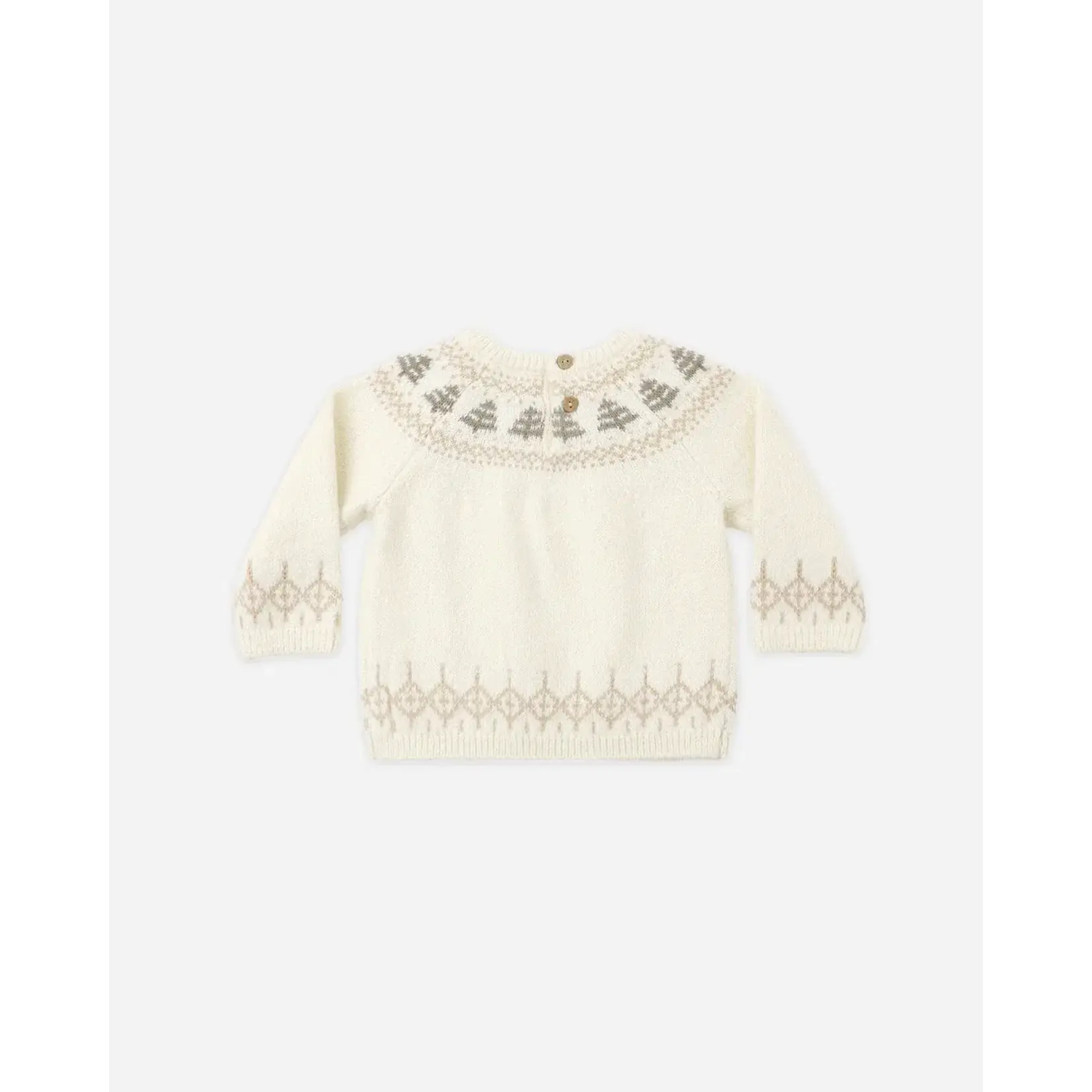 Quincy Mae Quincy Mae Natural Tree Fair Isle Rez Sweater & Spruce Luca Pant Set