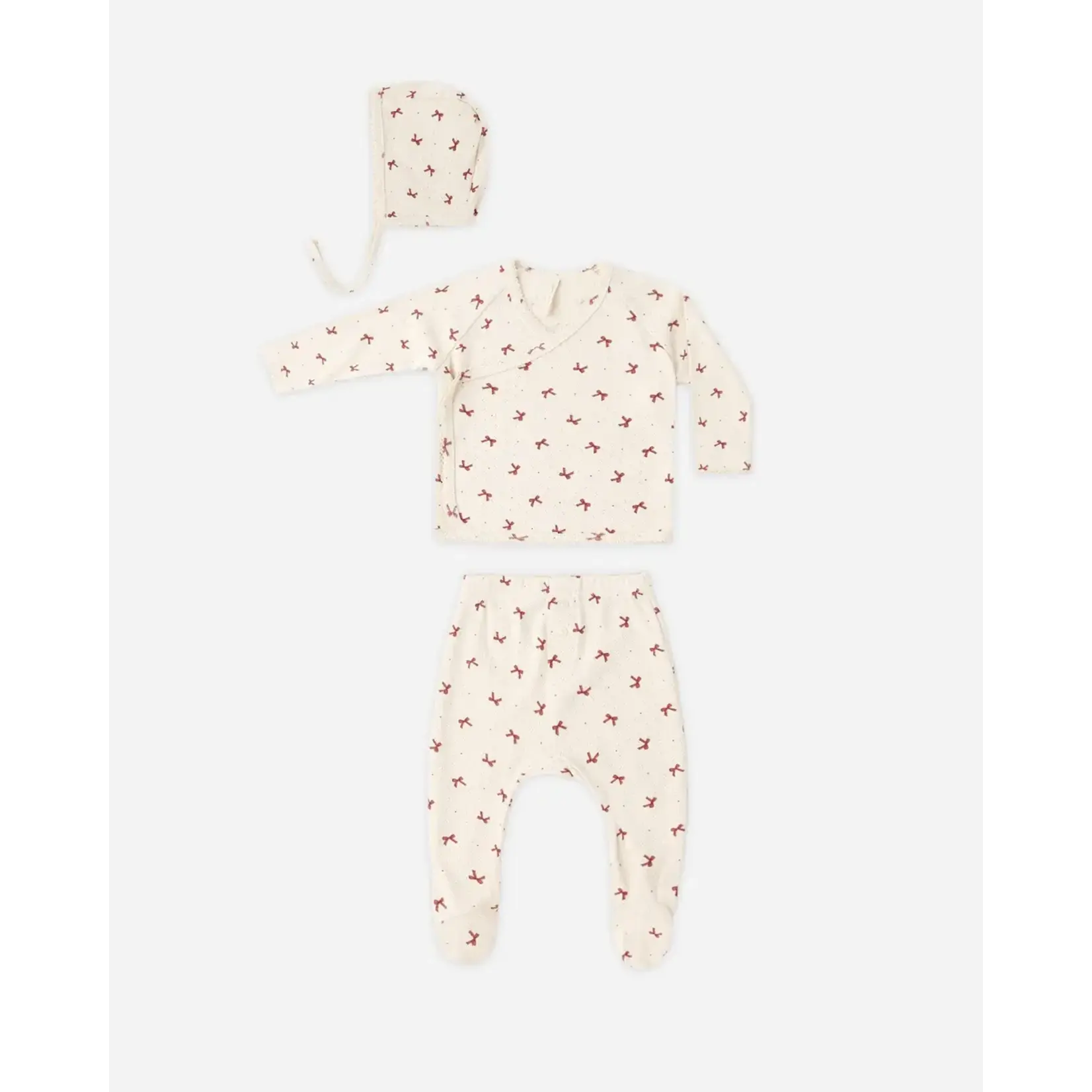 Quincy Mae Quincy Mae Natural Red Bows Take Home Set