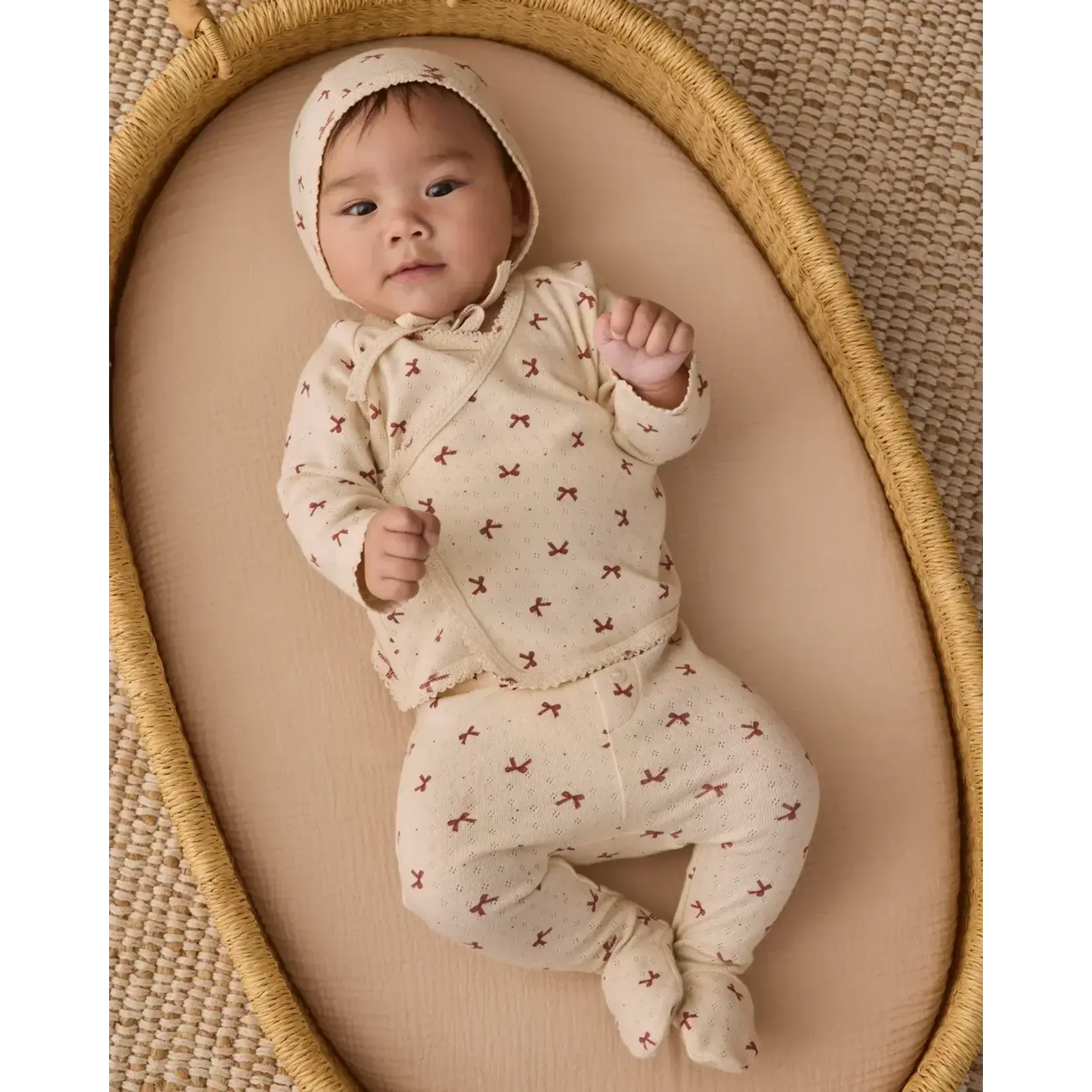 Quincy Mae Quincy Mae Natural Red Bows Take Home Set