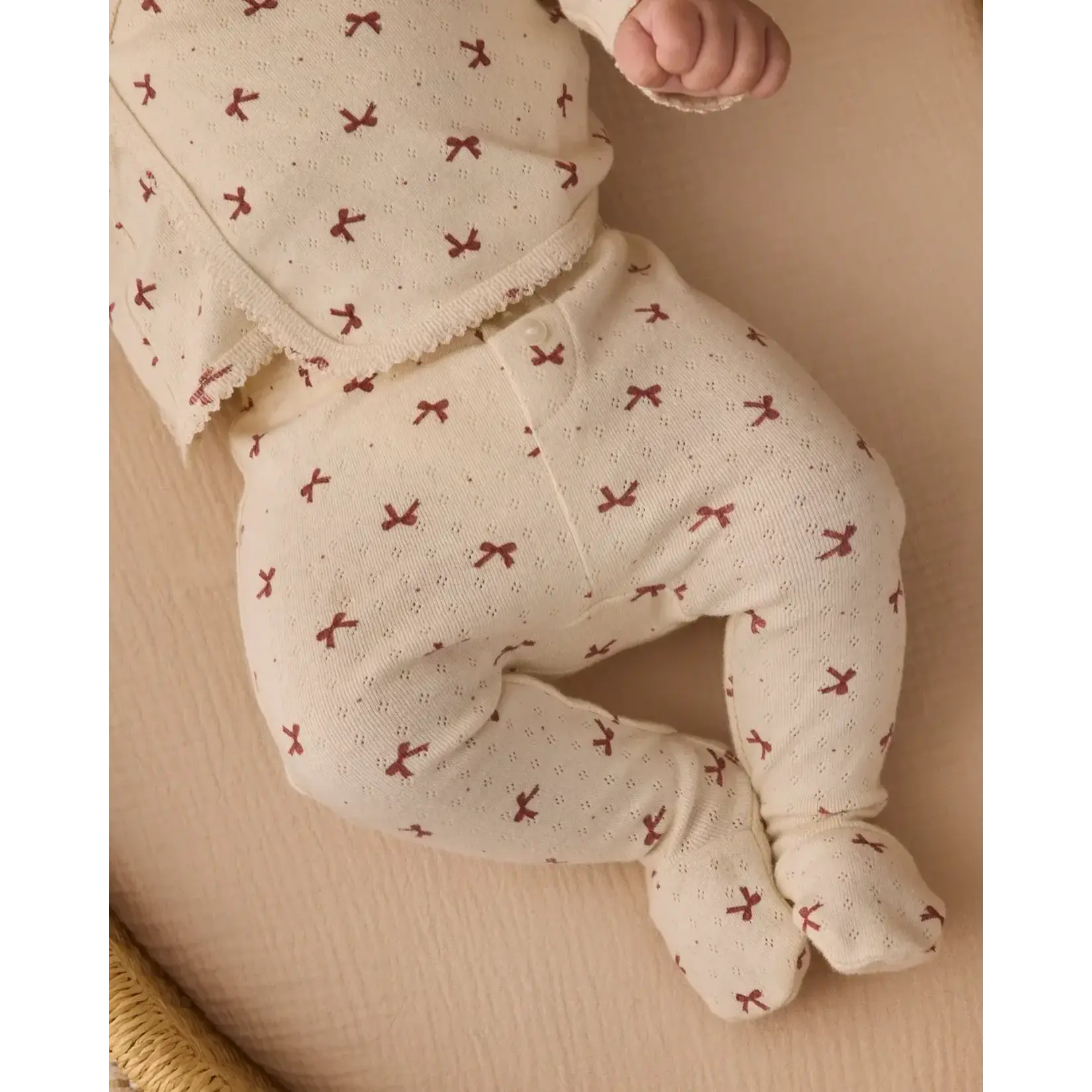 Quincy Mae Quincy Mae Natural Red Bows Take Home Set