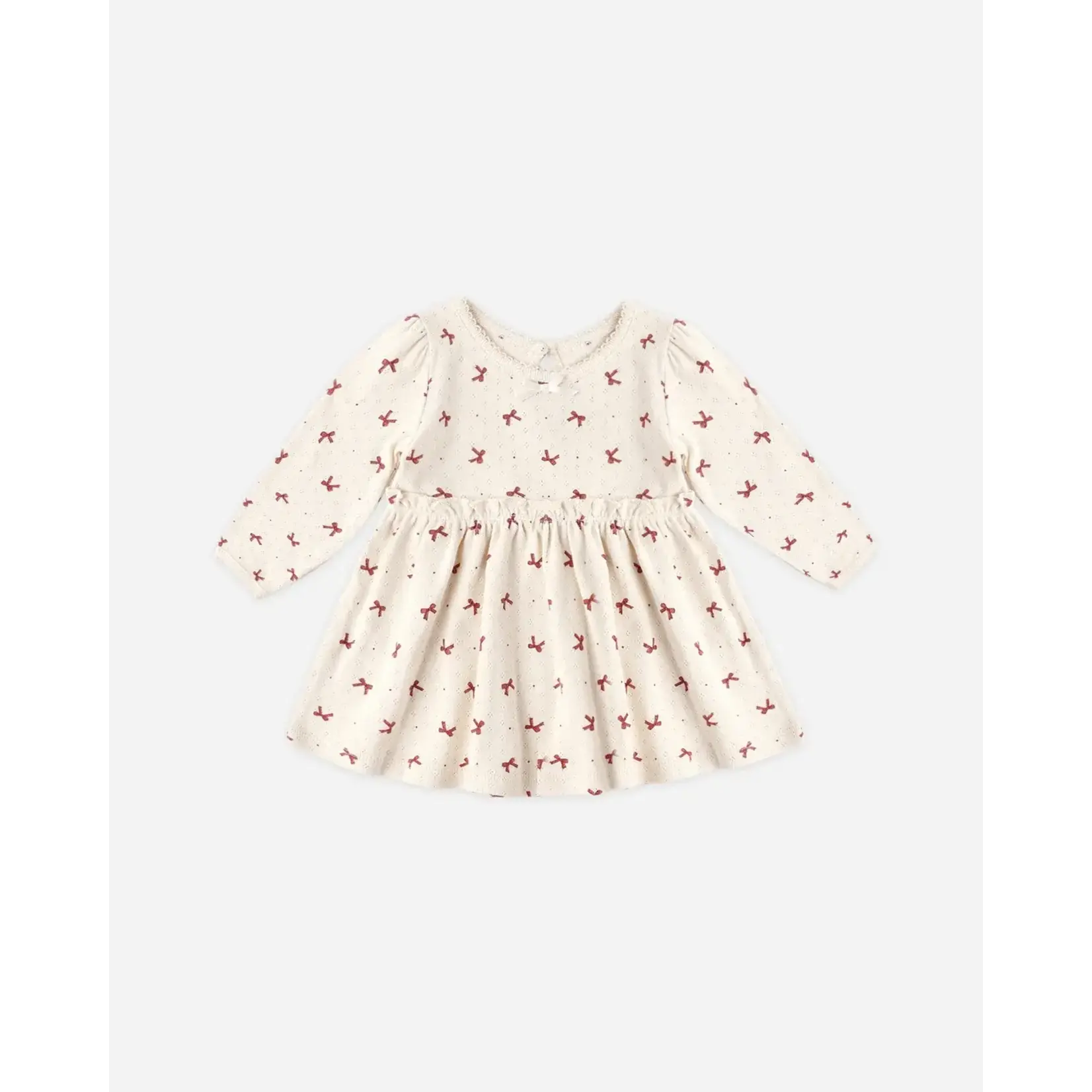 Quincy Mae Quincy Mae Natural Red Bows Alda Dress