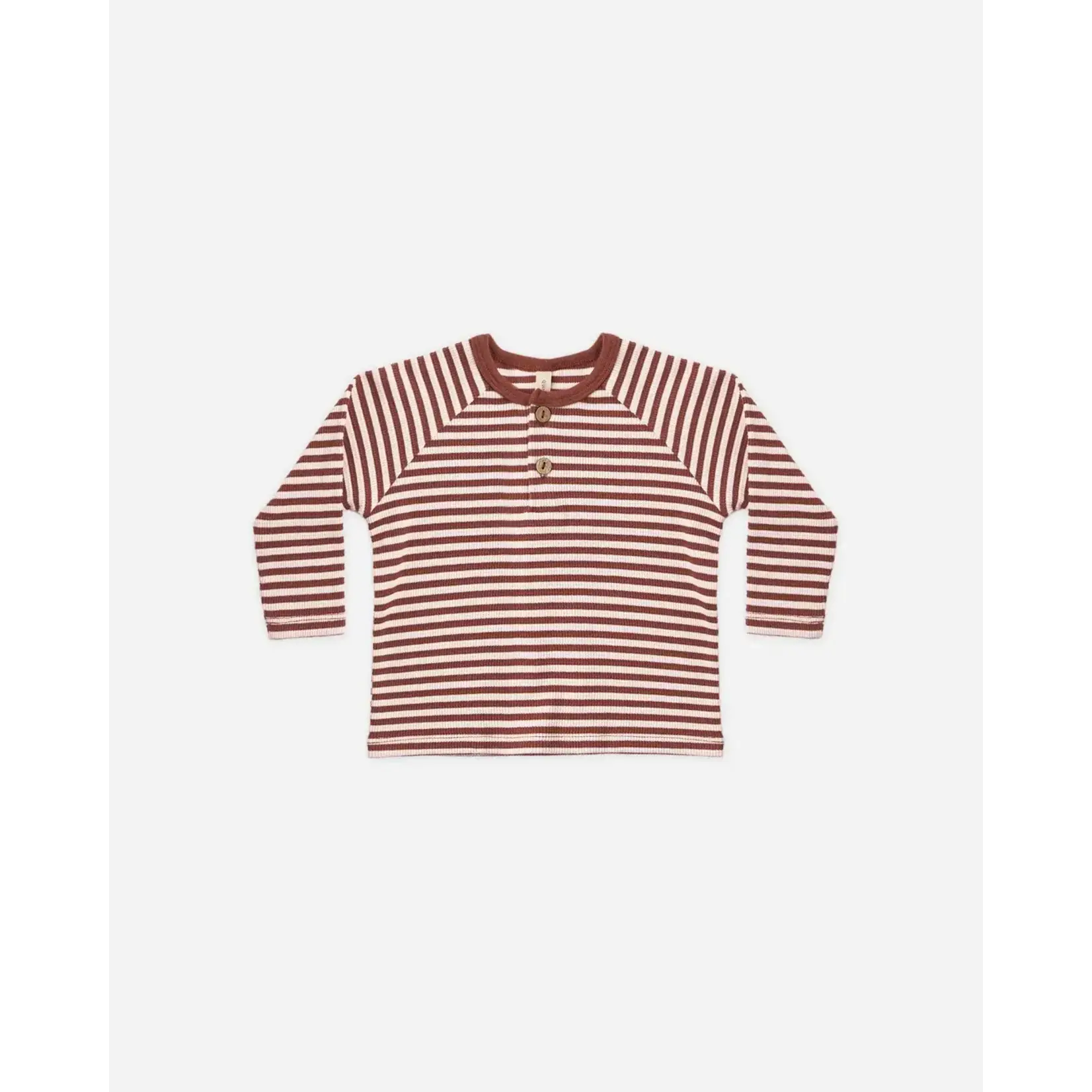 Quincy Mae Quincy Mae Redwood Candy Stripe Henley Knit Top & Legging Set