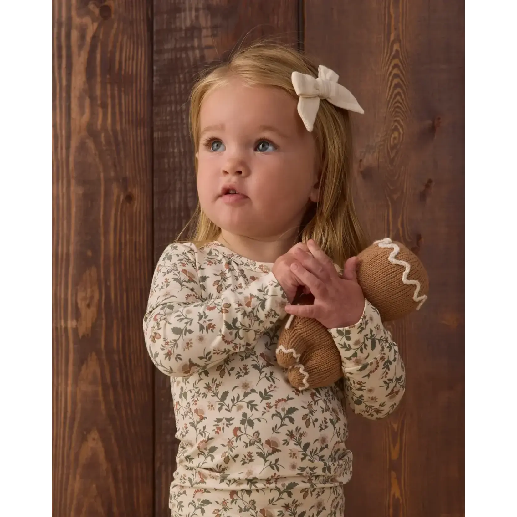 Quincy Mae Quincy Mae Natural Holiday Floral Bamboo PJ Set