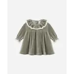 Quincy Mae Quincy Mae Spruce Velour Baby Dress