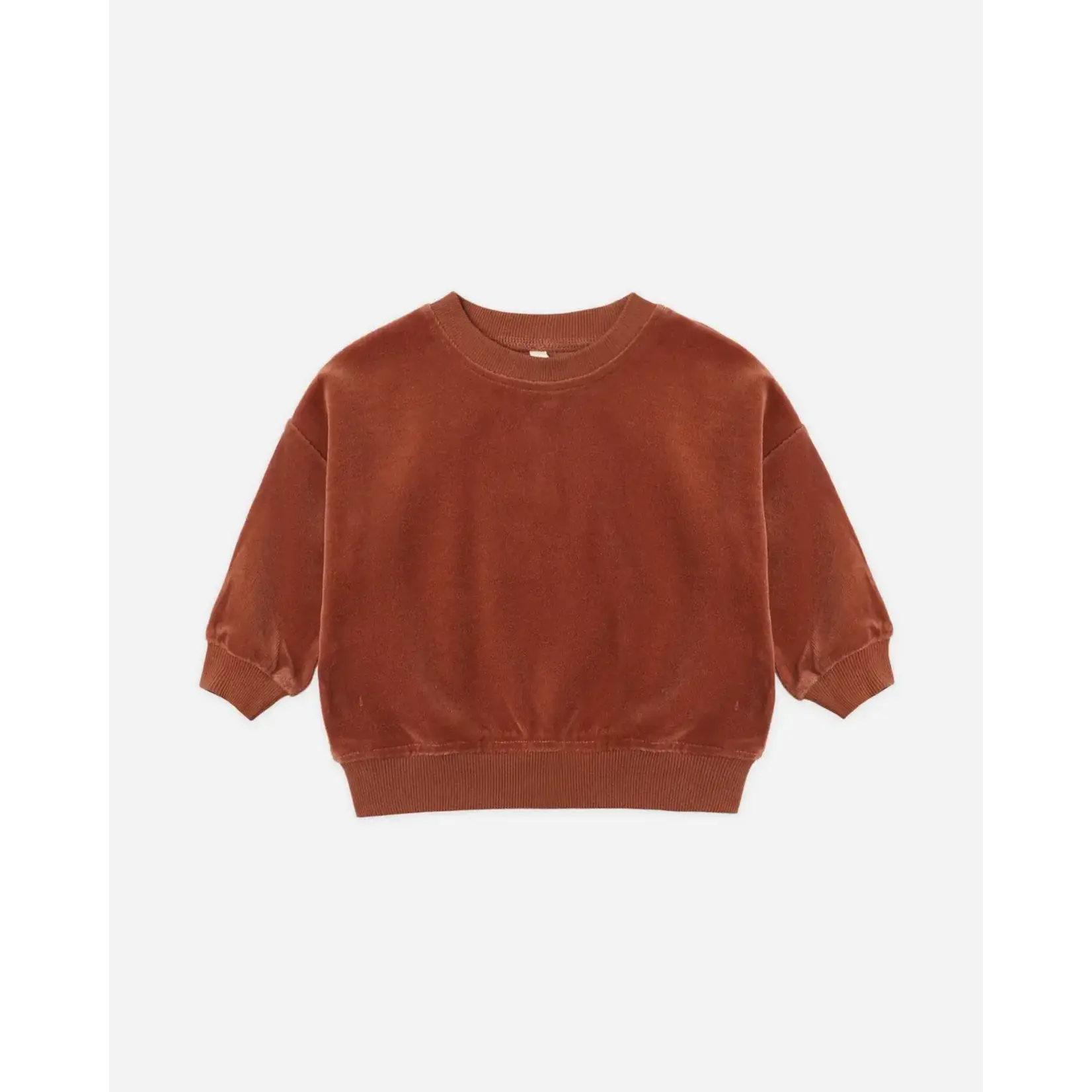Quincy Mae Quincy Mae Redwood Velour Relaxed Sweatshirt & Sweatpant Set