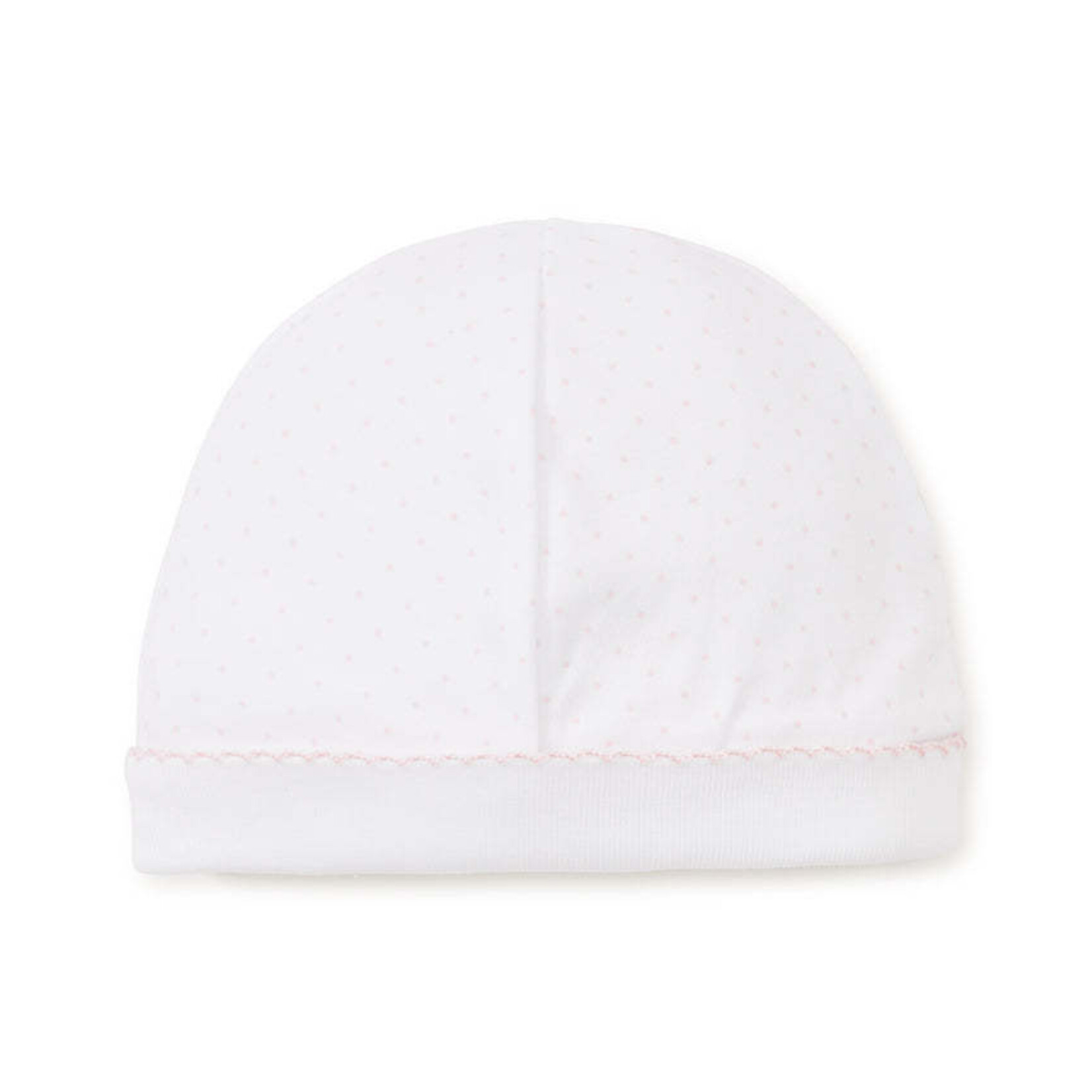 Kissy Kissy Kissy Kissy White/Pink Dots Print Footie With Hat
