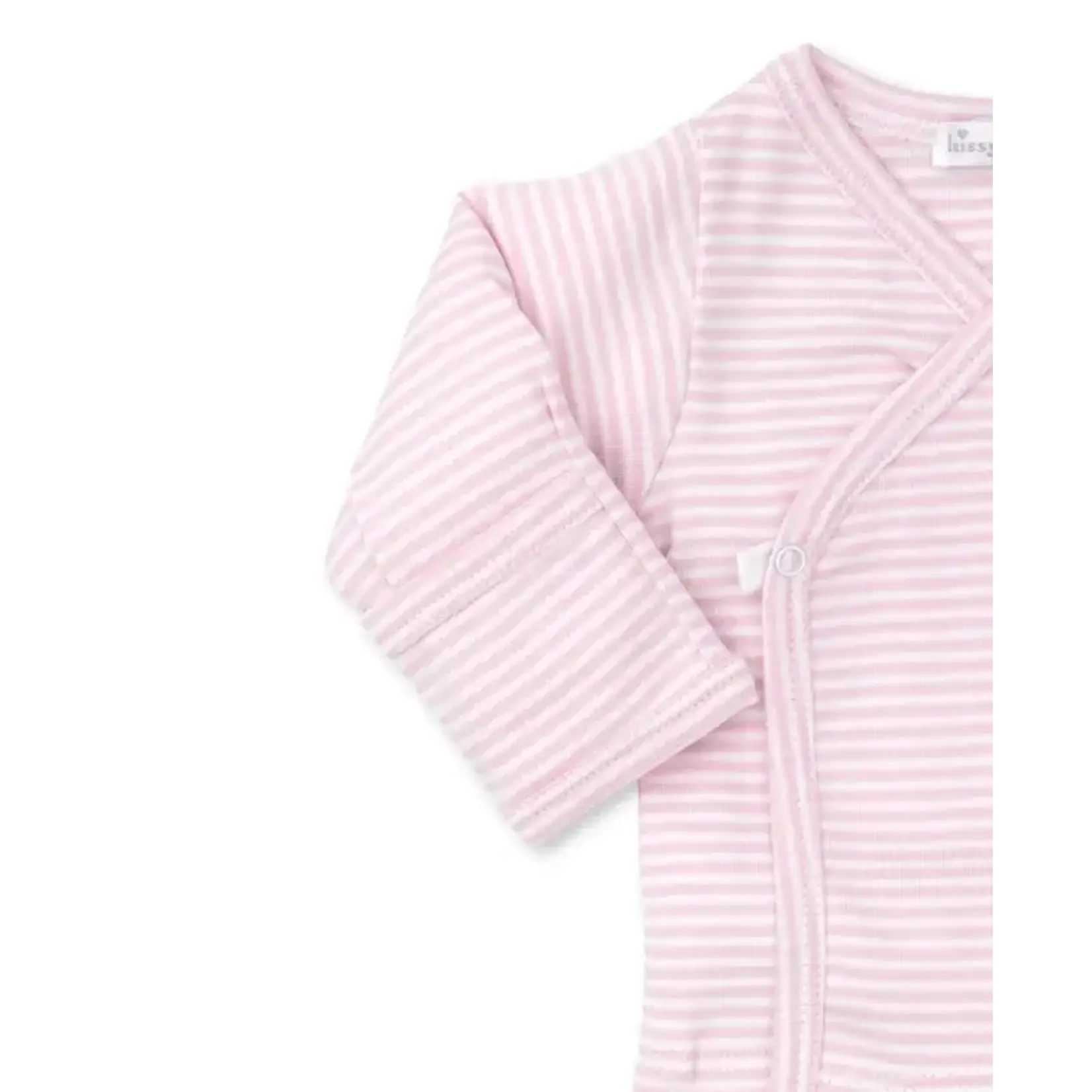 Kissy Kissy Kissy Kissy Pink/White Stripes Footed Pant Set