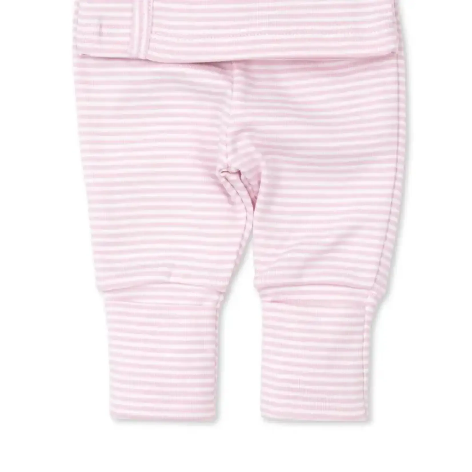 Kissy Kissy Kissy Kissy Pink/White Stripes Footed Pant Set