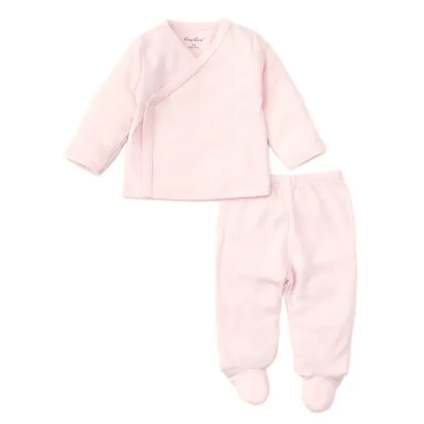 Kissy Kissy Kissy Kissy Pink Pointelle Cross Tee/Pant/Hat Set