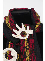 Trina Dalton-Oogjes Trina Dalton-Oogjes (Wadawurrung, Gunditjmara), Interweaving Traditions: Scarf Pin 1