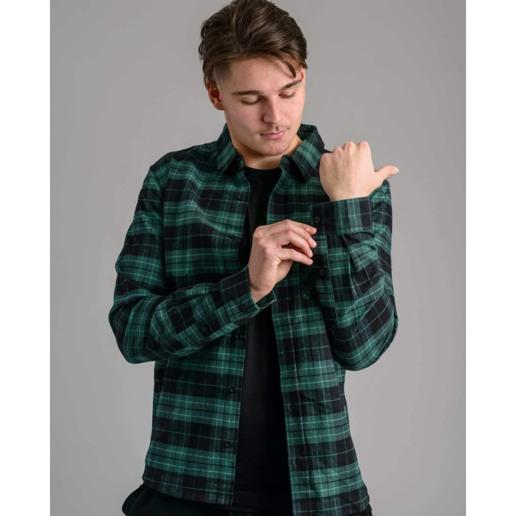 22 Fresh Forest Plaid Button Up