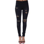 GGS Patchwork Leopard Ripped Jeans