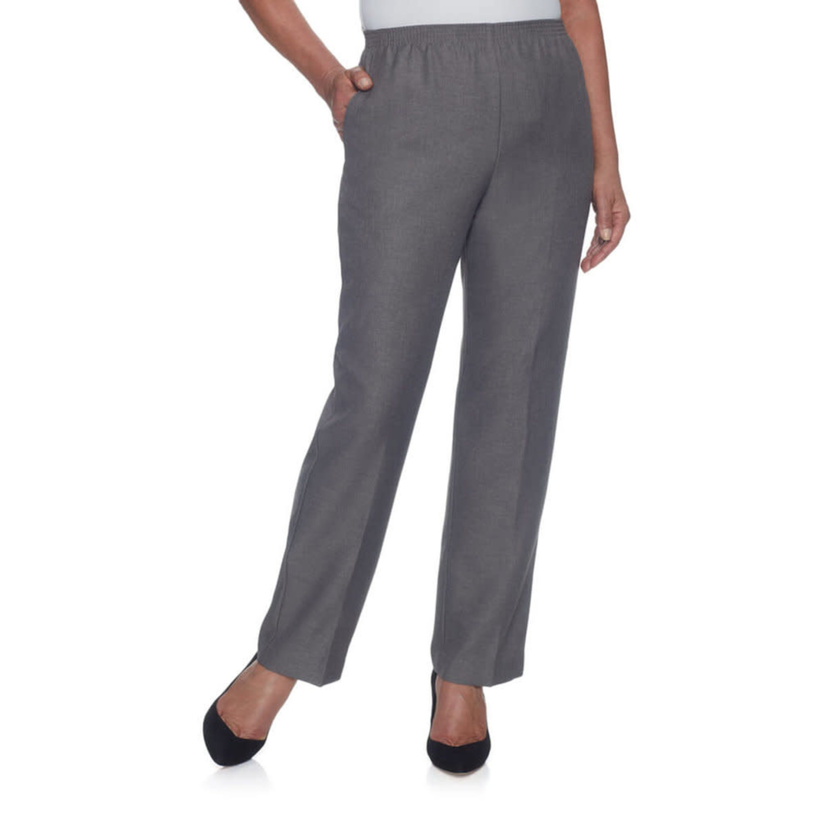 Alfred Dunner Pull On Pant - Grey