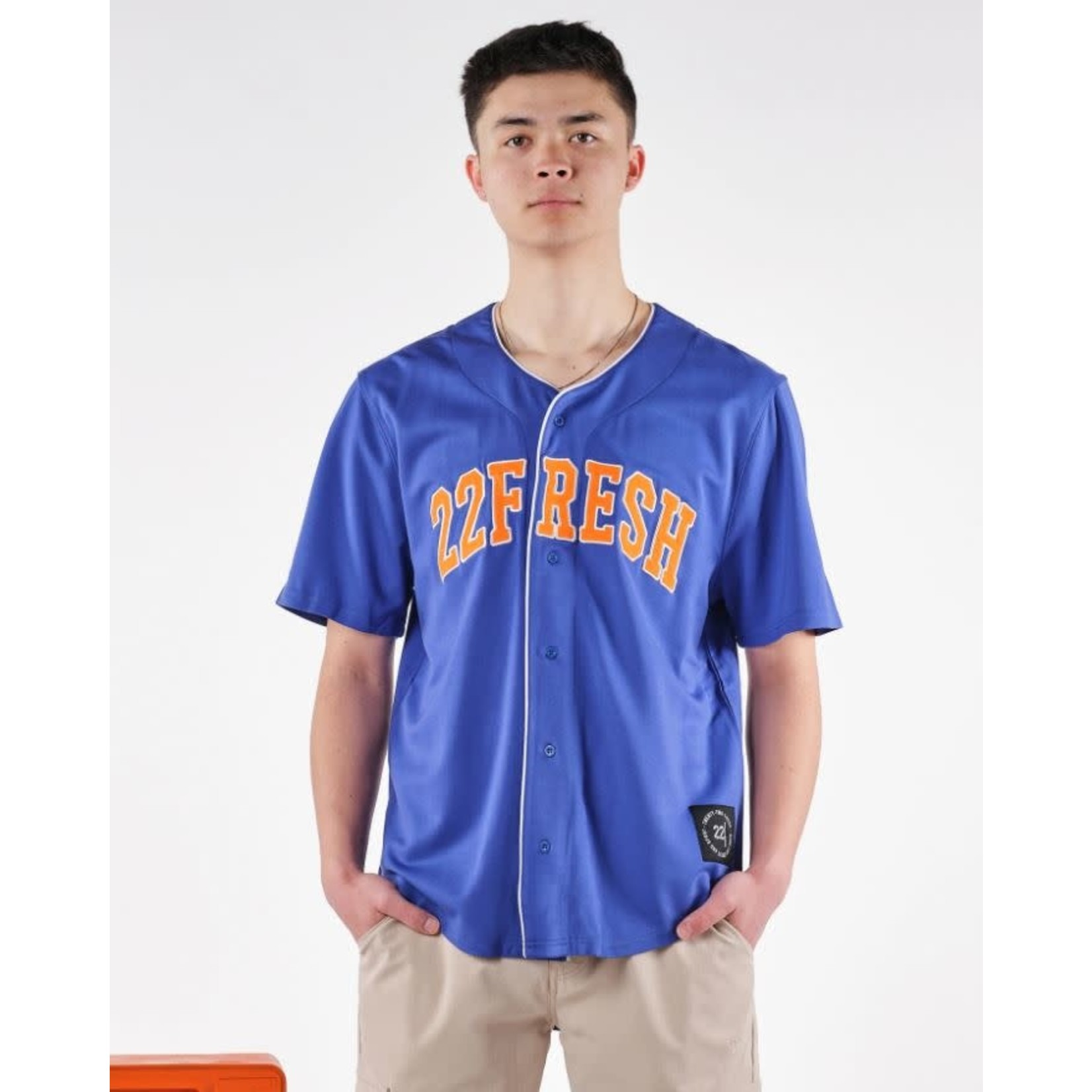 22 Fresh Frosted Tips Baseball Jersey Blue