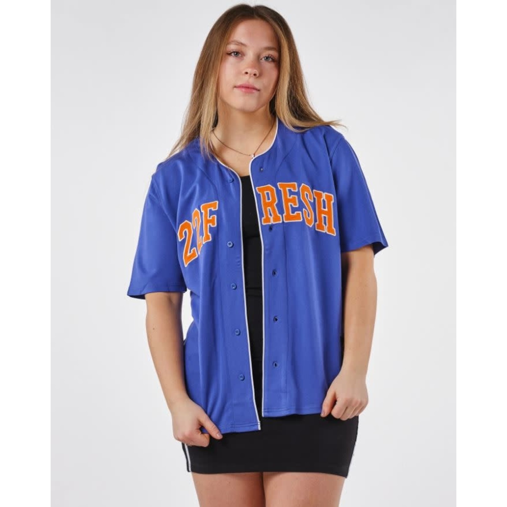 22 Fresh Frosted Tips Baseball Jersey Blue