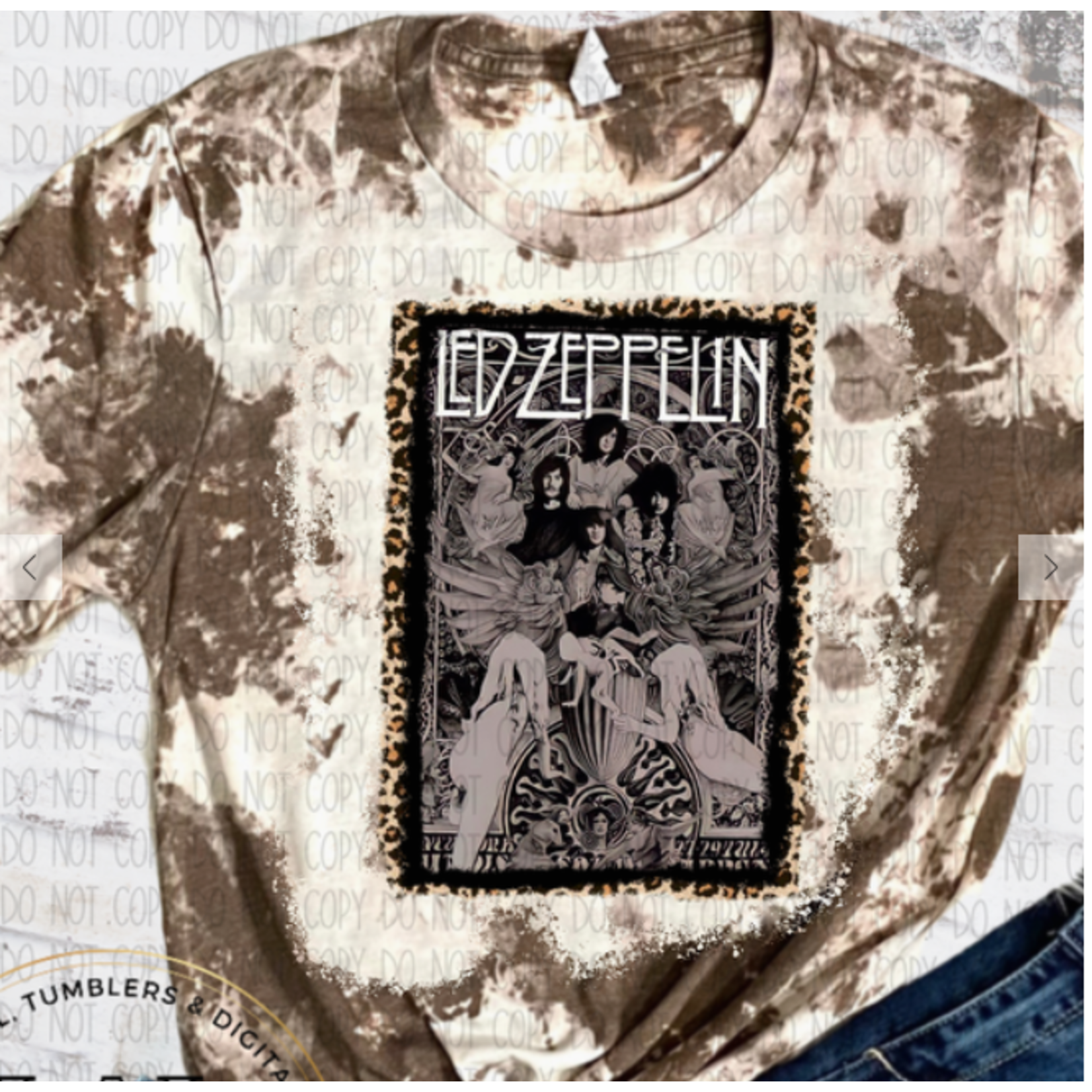 GGS Led Zeppelin Bleached Band Tee